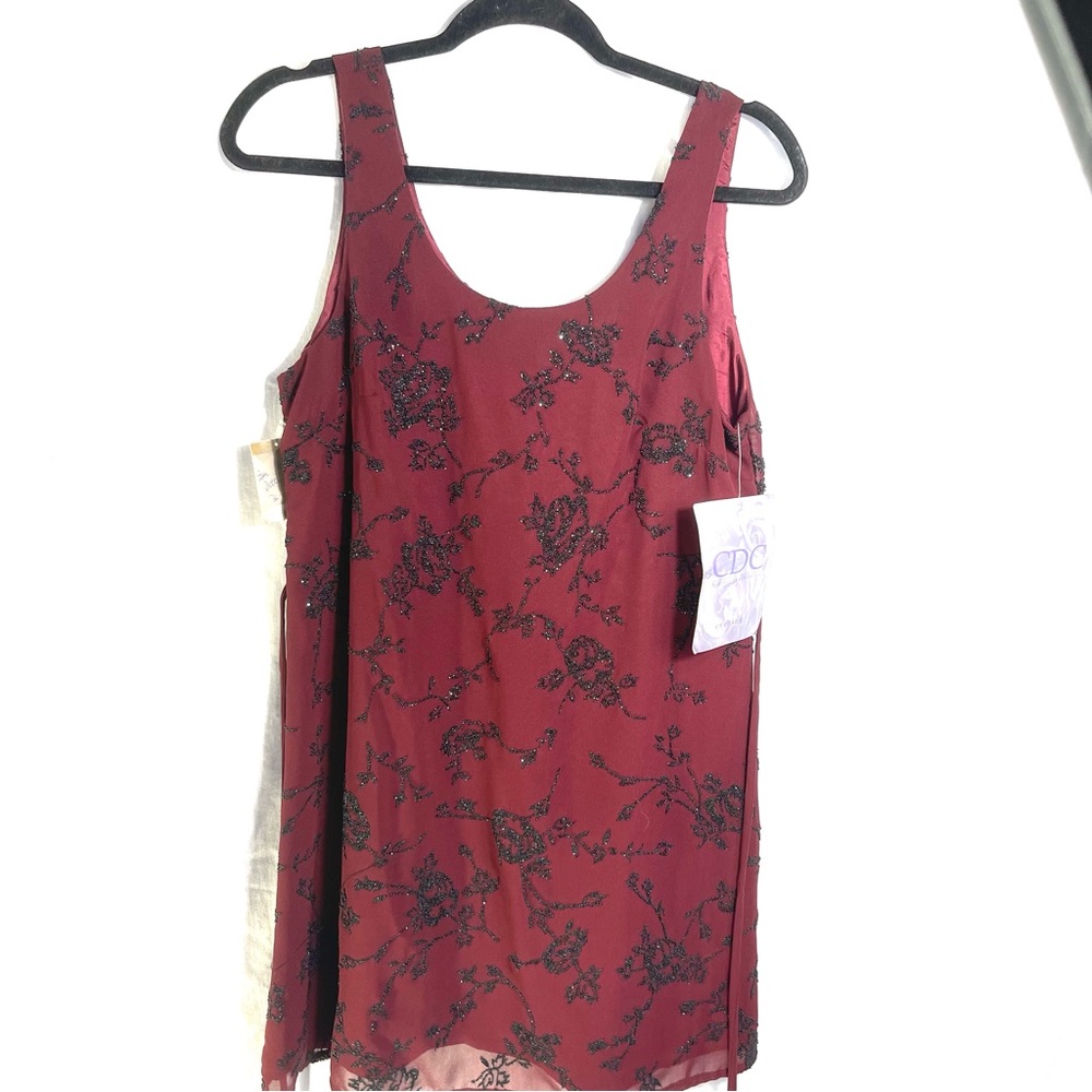 Carmen Desiree' Company NWT Evening Beaded Burgundy Dress- Made in USA-Holiday/8